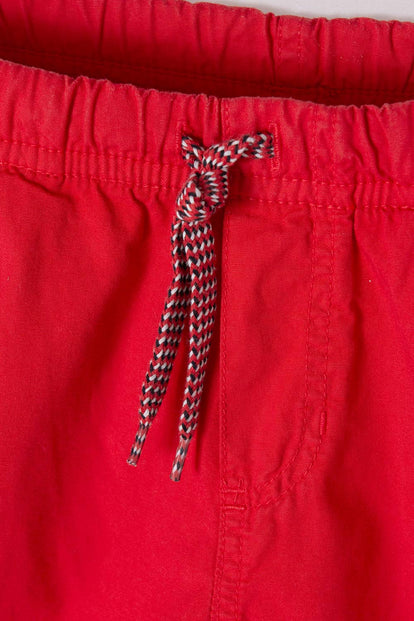 BERMUDA MIC CON CORDÓN AJUSTABLE ROJA PARA NIÑO