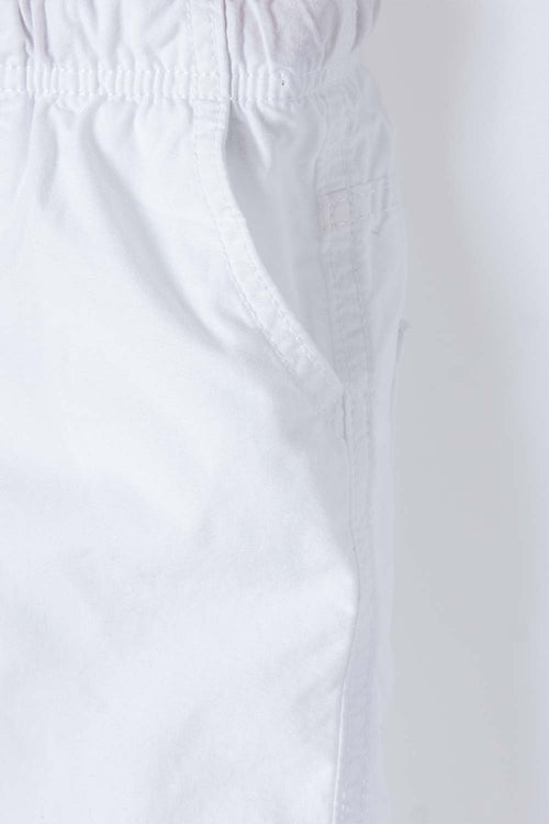 BERMUDA LITTLEMIC CON RESORTE BLANCA PARA  NIÑO