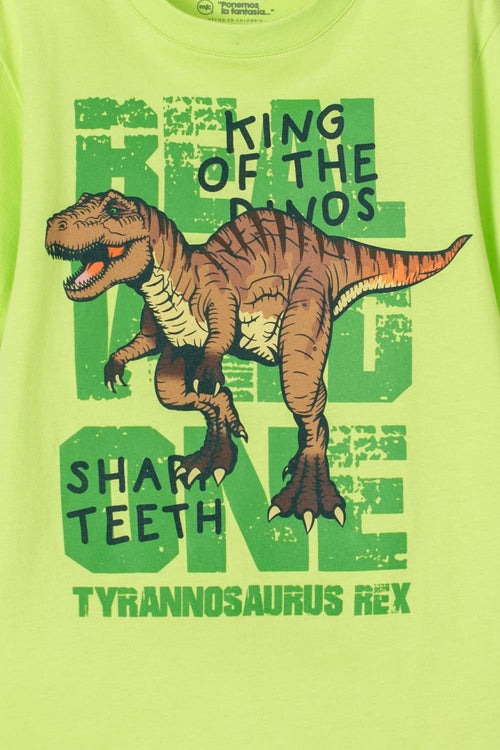 POLERA DE MIC MANGA CORTA VERDE PARA NIÑO