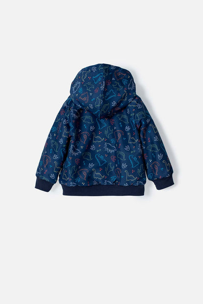 CHAQUETA LITTLEMIC AZUL CON CAPUCHA PARA BEBÉ NIÑO