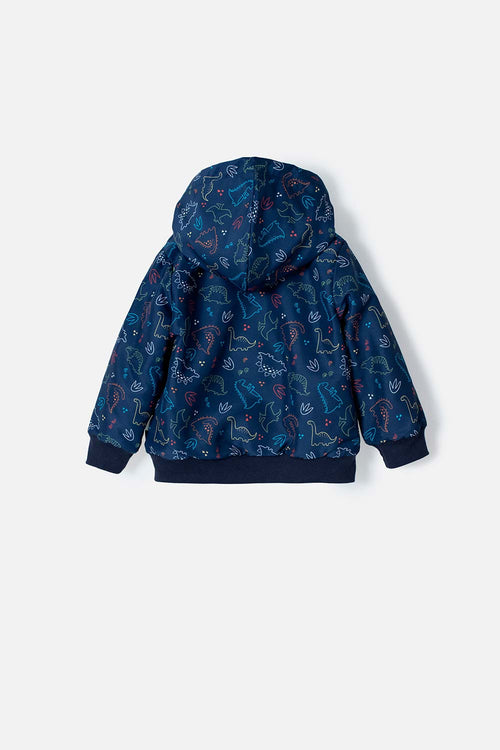 CHAQUETA LITTLEMIC AZUL CON CAPUCHA PARA BEBÉ NIÑO