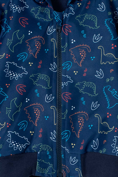 CHAQUETA LITTLEMIC AZUL CON CAPUCHA PARA BEBÉ NIÑO