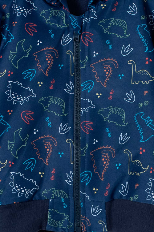 CHAQUETA LITTLEMIC AZUL CON CAPUCHA PARA BEBÉ NIÑO