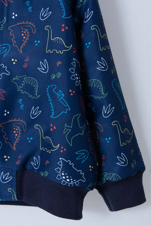 CHAQUETA LITTLEMIC AZUL CON CAPUCHA PARA BEBÉ NIÑO