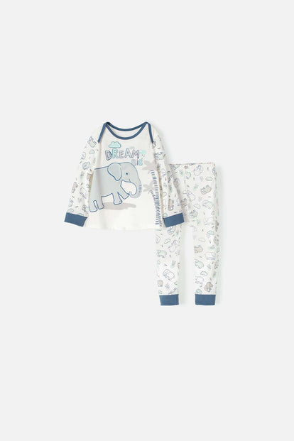 PIJAMA LITTLEMIC CON PANTALÓN LARGO  MULTICOLOR PARA BEBÉ NIÑO