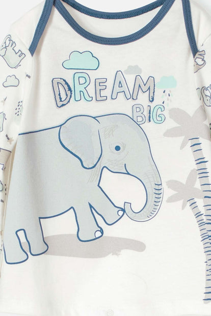 PIJAMA LITTLEMIC CON PANTALÓN LARGO  MULTICOLOR PARA BEBÉ NIÑO