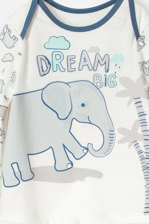 PIJAMA LITTLEMIC CON PANTALÓN LARGO  MULTICOLOR PARA BEBÉ NIÑO