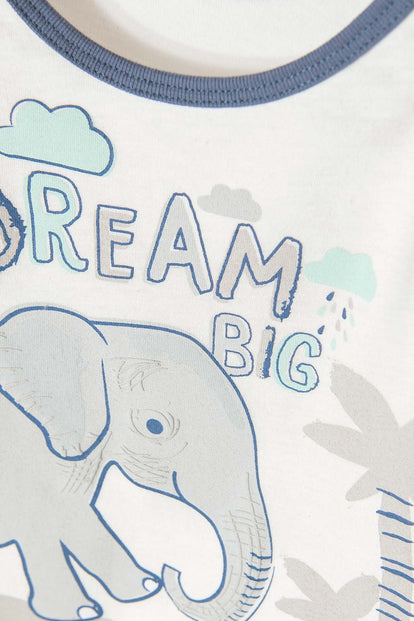 PIJAMA LITTLEMIC CON PANTALÓN LARGO  MULTICOLOR PARA BEBÉ NIÑO