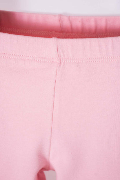 CONJUNTO LITTLEMIC CAQUI Y PALO DE ROSA DE PANTALÓN PARA BEBÉ NIÑA