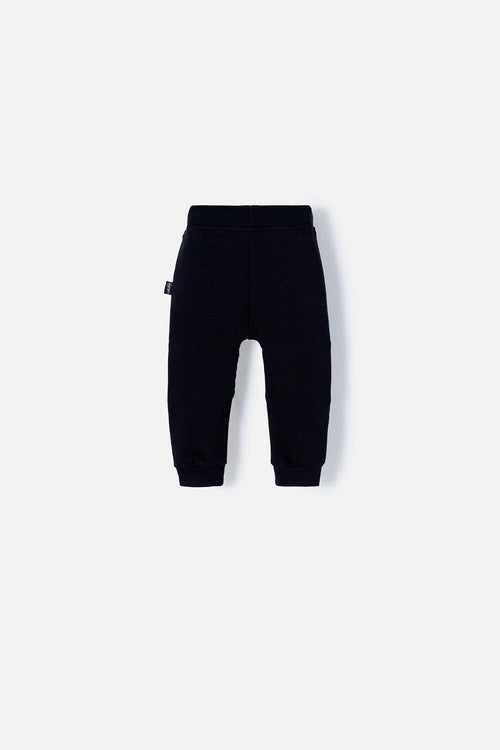 JOGGER LITTLEMIC CON CORDÓN NEGRO PARA BEBÉ NIÑO
