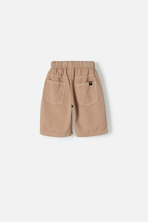 BERMUDA DE MIC CON CORDON CAKI PARA NIÑO