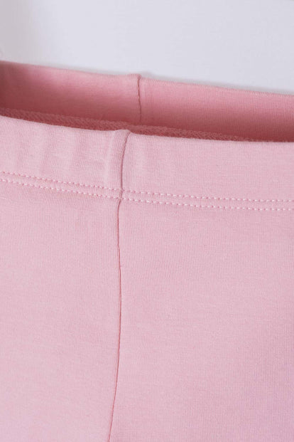 LEGGINS X2 DE LITTLEMIC NEGRO Y PALO DE ROSA  PARA NIÑA 2T A 5T