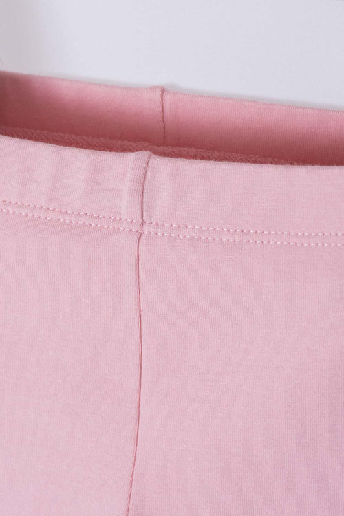 LEGGINS X2 DE LITTLEMIC NEGRO Y PALO DE ROSA  PARA NIÑA 2T A 5T