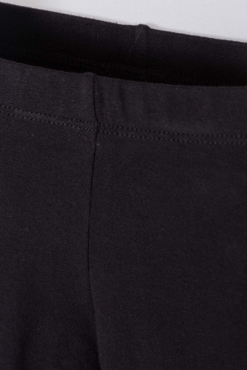 LEGGINS X2 DE LITTLEMIC NEGRO Y PALO DE ROSA  PARA NIÑA 2T A 5T