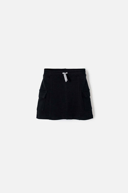 POLLERA DE MIC CORTA NEGRA PARA NIÑA
