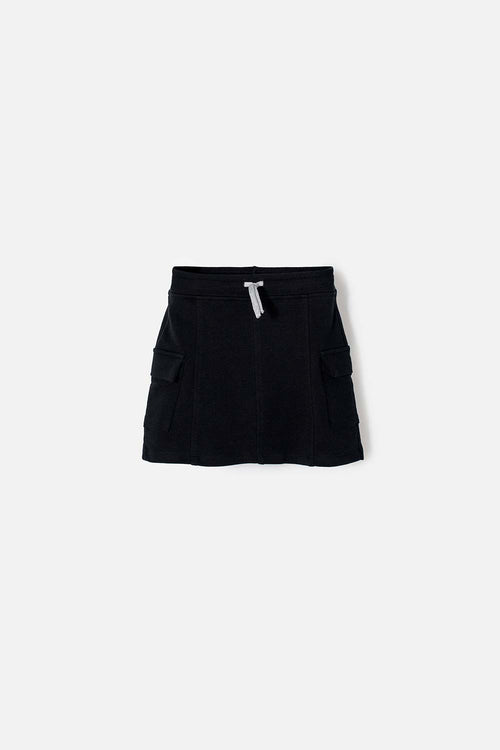 POLLERA DE MIC CORTA NEGRA PARA NIÑA