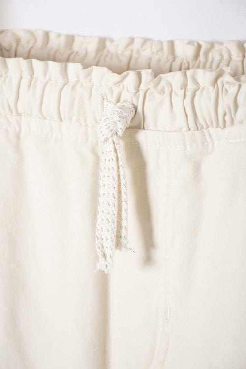 JOGGER DE MIC CON CORDÓN MARFIL PARA NIÑA