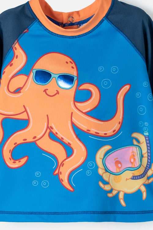 CONJUNTO DE BAÑO LITTLEMIC MANGA LARGA MULTICOLOR PARA BEBÉ NIÑO