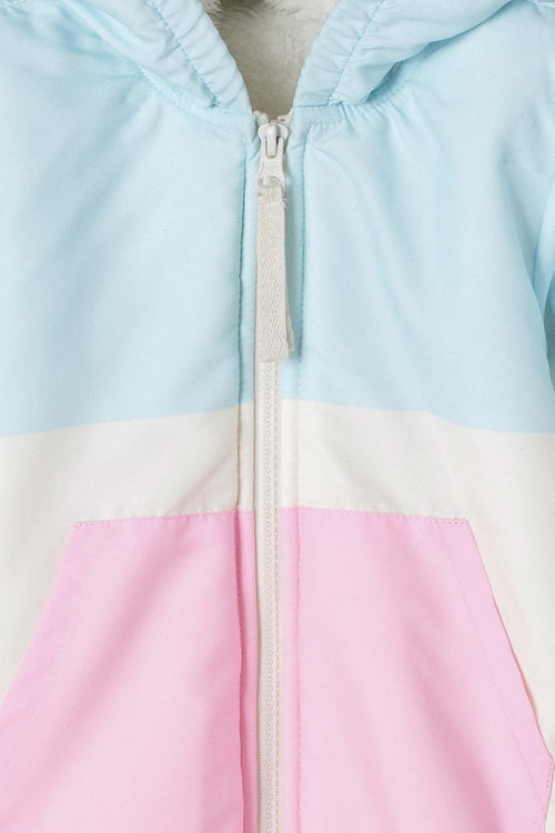 CHAQUETA DE LITTLEMIC CON CAPUCHA MULTICOLOR PARA NIÑA 2T A 5T