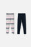PACK X2 LEGGINS DE MIC MULTICOLOR PARA NIÑA