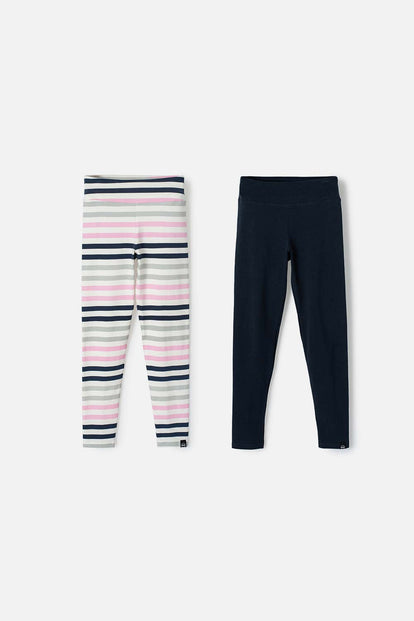 PACK X2 LEGGINS DE MIC MULTICOLOR PARA NIÑA