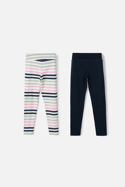 PACK X2 LEGGINS DE MIC MULTICOLOR PARA NIÑA