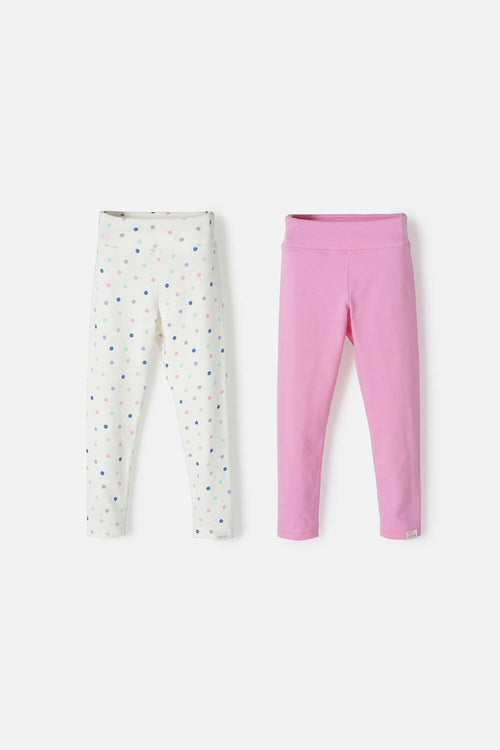 PACK X2 LEGGINS DE LITTLEMIC MULTICOLOR PARA NIÑA 2T A 5T