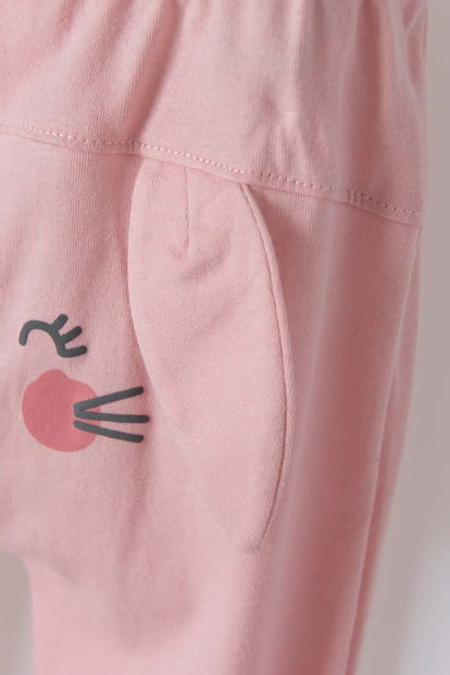 PIJAMA DE LITTLEMIC CON PANTALÓN LARGO VERDE Y PALO DE ROSA PARA BEBÉ NIÑA