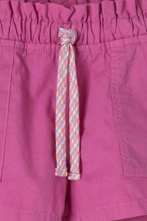 SHORT DE LITTLEMIC CON CORDÓN ROSADO PARA NIÑA 2T A 5T