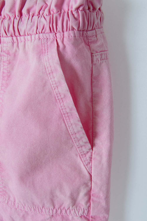 SHORT DE MIC CON CORDÓN ROSADO PARA NIÑA