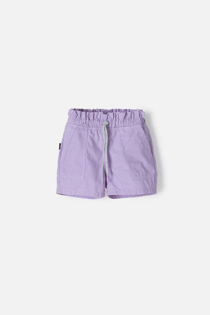 SHORT DE LITTLEMIC CON CORDÓN LAVANDA PARA NIÑA 2T A 5T