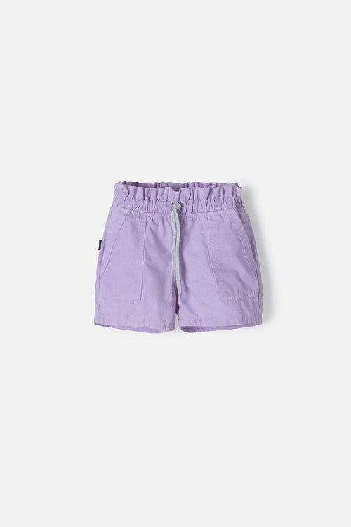 SHORT DE LITTLEMIC CON CORDÓN LAVANDA PARA NIÑA 2T A 5T