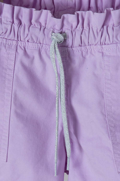 SHORT DE LITTLEMIC CON CORDÓN LAVANDA PARA NIÑA 2T A 5T