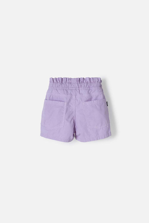 SHORT DE LITTLEMIC CON CORDÓN LAVANDA PARA NIÑA 2T A 5T