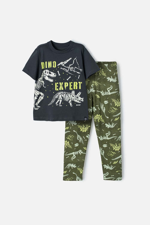 PIJAMA DE MIC CON PANTALÓN LARGO MULTICOLOR PARA NIÑO