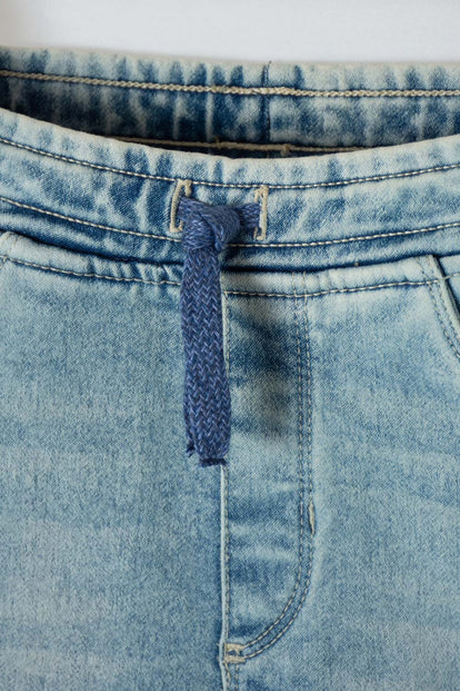 JOGGER DE LITTLEMIC CON CORDÓN AZUL CLARO PARA NIÑO 2T A 6T