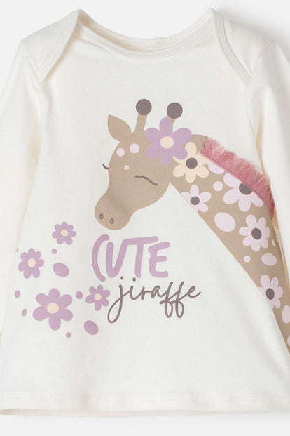 CONJUNTO DE LITTLEMIC CON PANTALÓN LARGO LILA PARA BEBÉ NIÑA