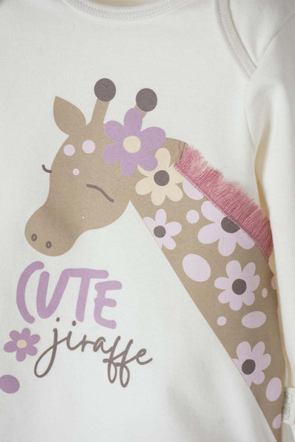 CONJUNTO DE LITTLEMIC CON PANTALÓN LARGO LILA PARA BEBÉ NIÑA