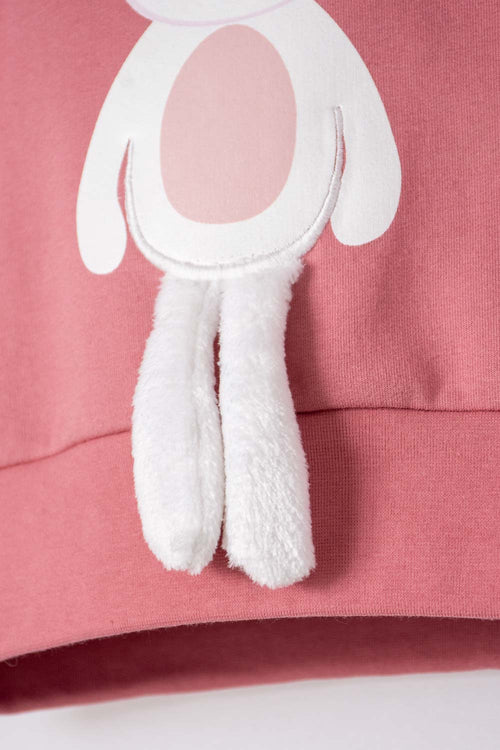 POLERON DE LITTLEMIC CERRADO ROSA VIEJO PARA NIÑA 2T A 5T