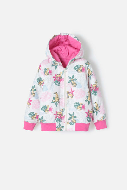 CHAQUETA LITTLEMIC CON CAPUCHA MULTICOLOR PARA NIÑA 2T A 5T