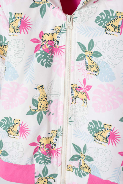 CHAQUETA LITTLEMIC CON CAPUCHA MULTICOLOR PARA NIÑA 2T A 5T