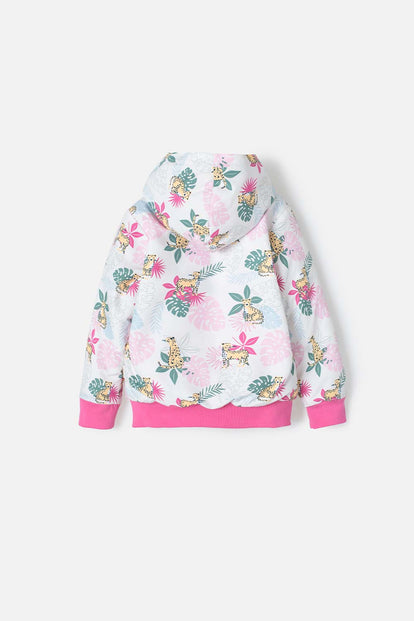 CHAQUETA LITTLEMIC CON CAPUCHA MULTICOLOR PARA NIÑA 2T A 5T