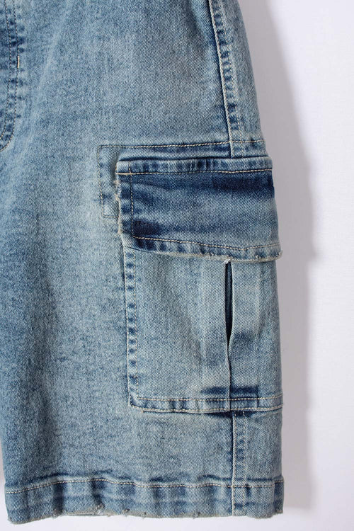 BERMUDA DE MIC CON CORDÓN AZUL PARA NIÑO