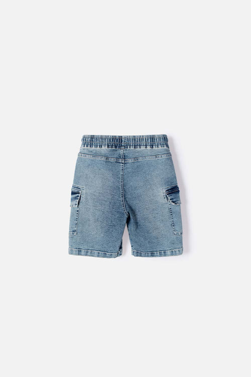 BERMUDA DE MIC CON CORDÓN AZUL PARA NIÑO