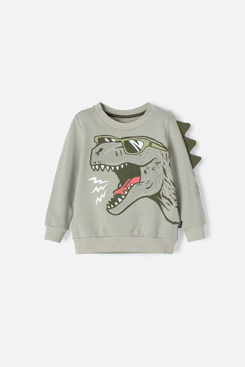 POLERÓN DE LITTLEMIC CERRADO VERDE PARA NIÑO 2T A 5T