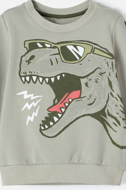 POLERÓN DE LITTLEMIC CERRADO VERDE PARA NIÑO 2T A 5T