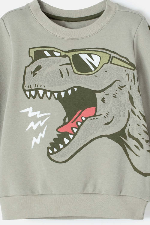 POLERÓN DE LITTLEMIC CERRADO VERDE PARA NIÑO 2T A 5T