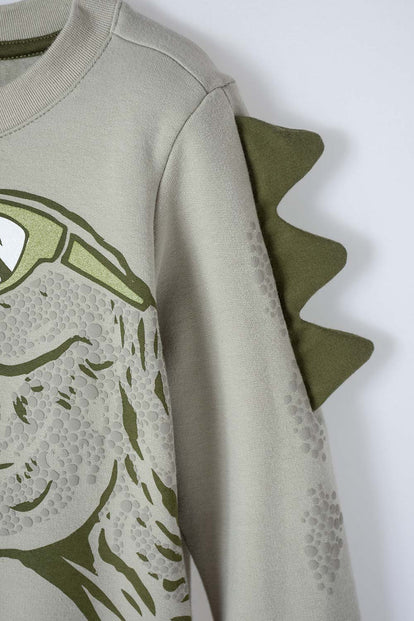 POLERÓN DE LITTLEMIC CERRADO VERDE PARA NIÑO 2T A 5T