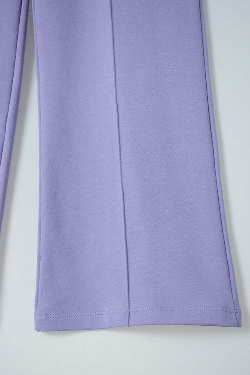 JOGGER DE MIC BOTA ANCHA MORADO PARA NIÑA