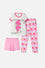 PIJAMA DE MIC 3 PIEZAS MARFIL Y ROSADO PARA NIÑA